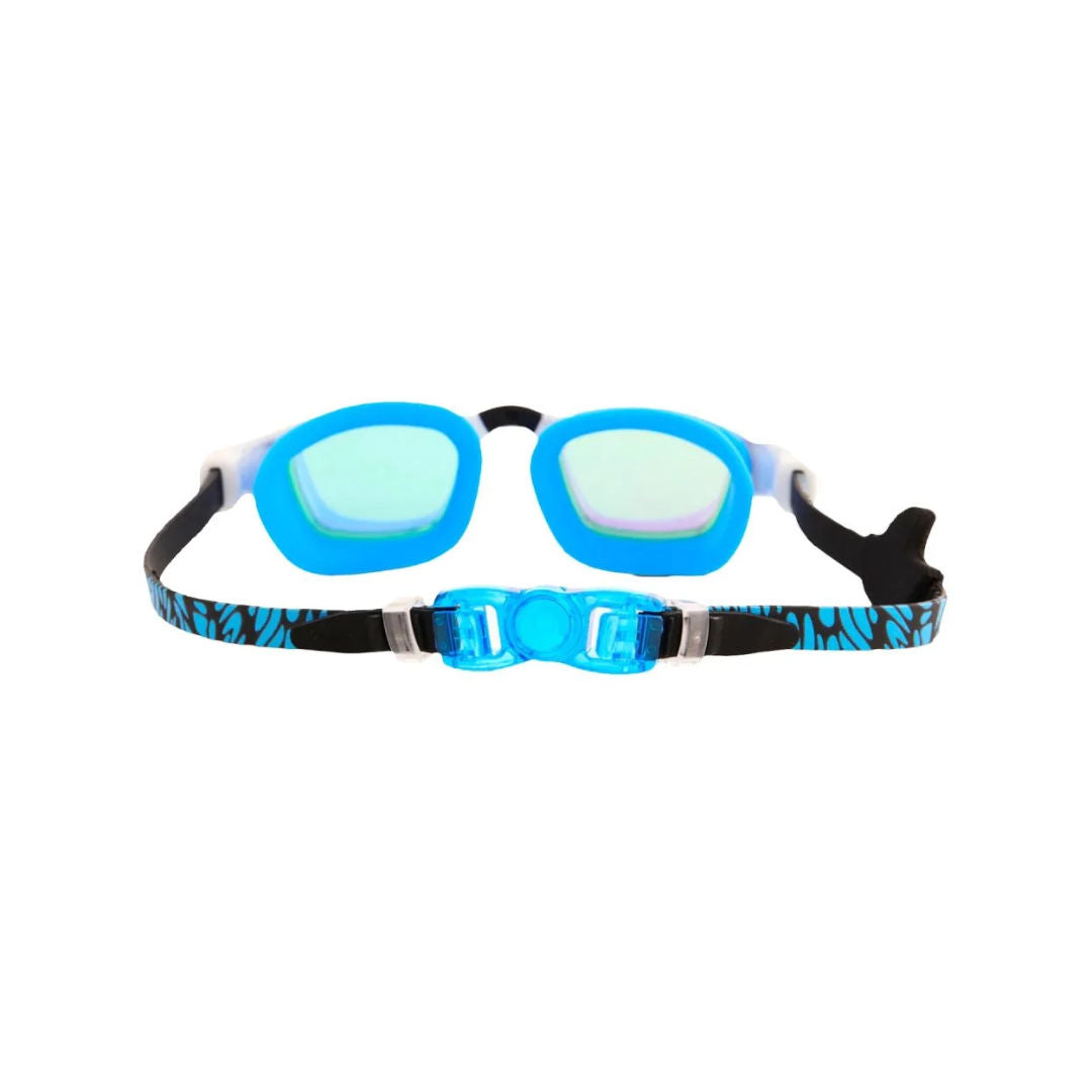 Bling2O Phantom Surfer Short Fin Shark Swim Goggles Blue, 6+ years