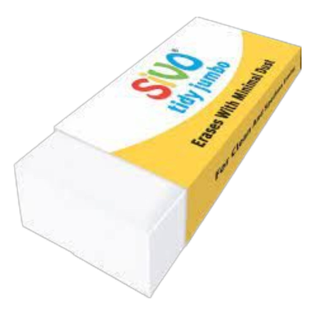 Sivo Tidy Jumbo Erasers Jar, 30 pieces