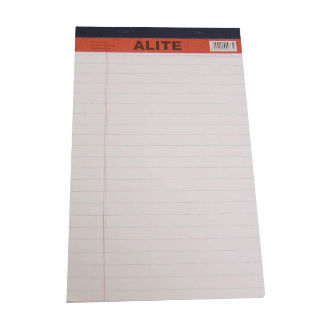 Alite Legal Pad White Writing Note Pad, 50 Sheets