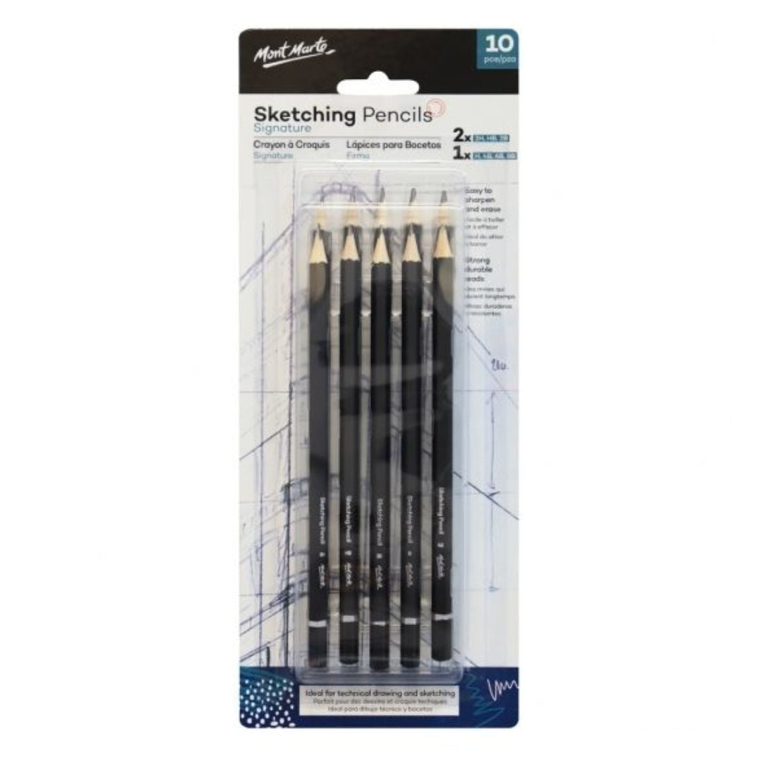 Mont Marte 10 Pieces, Sketching Pencil, MPN0111 P21-031