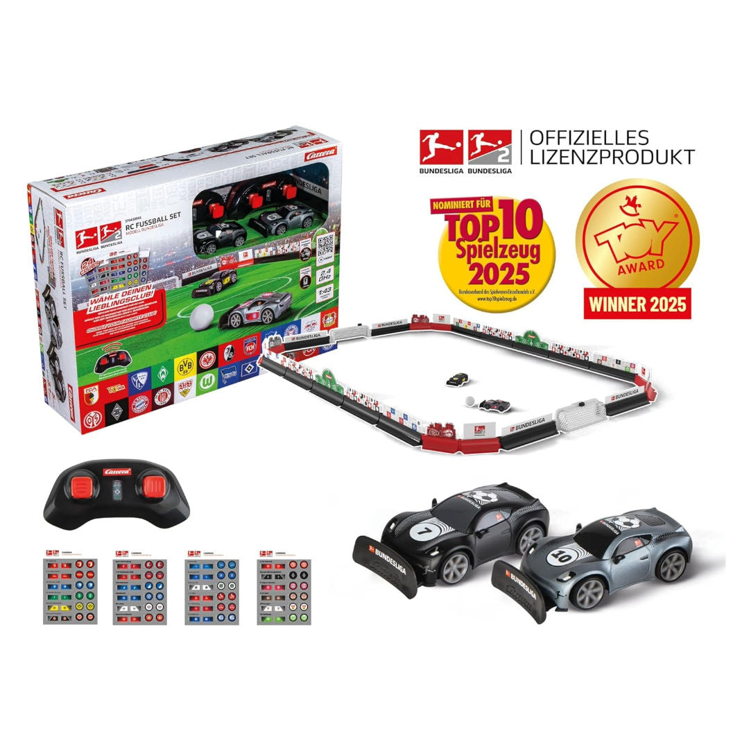Carrera Bundesliga Football RC Car Game Set 1:43, Black/Gray, 6+ years