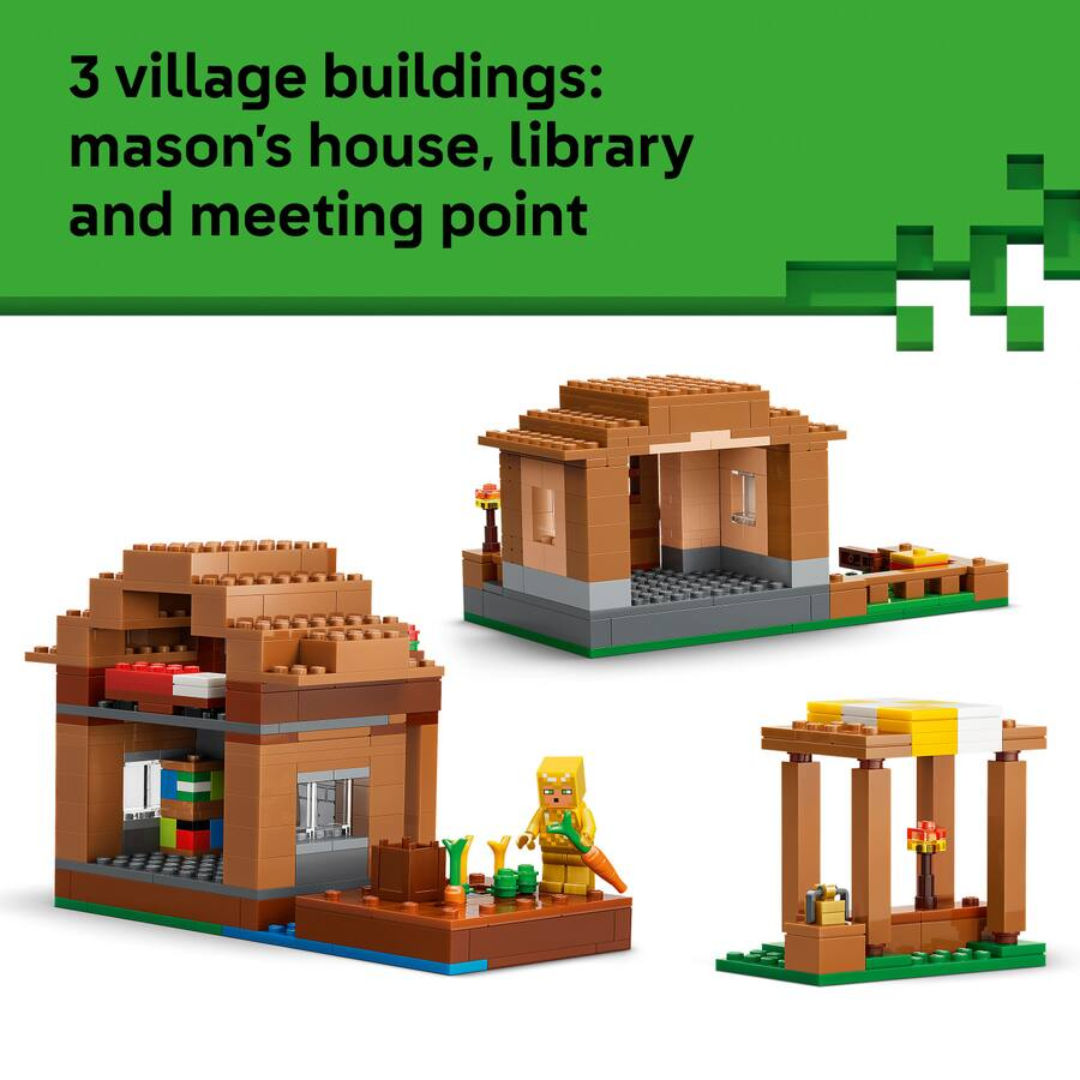 LEGO Minecraft The Evoker Village Attack Building Set, 607 Pieces, For Age 9+ Years