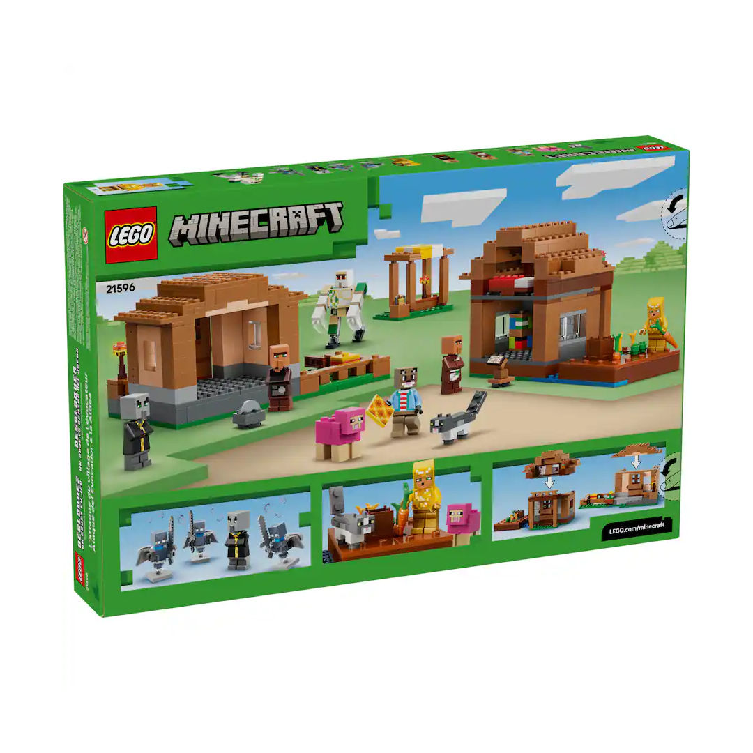 LEGO Minecraft The Evoker Village Attack Building Set, 607 Pieces, For Age 9+ Years