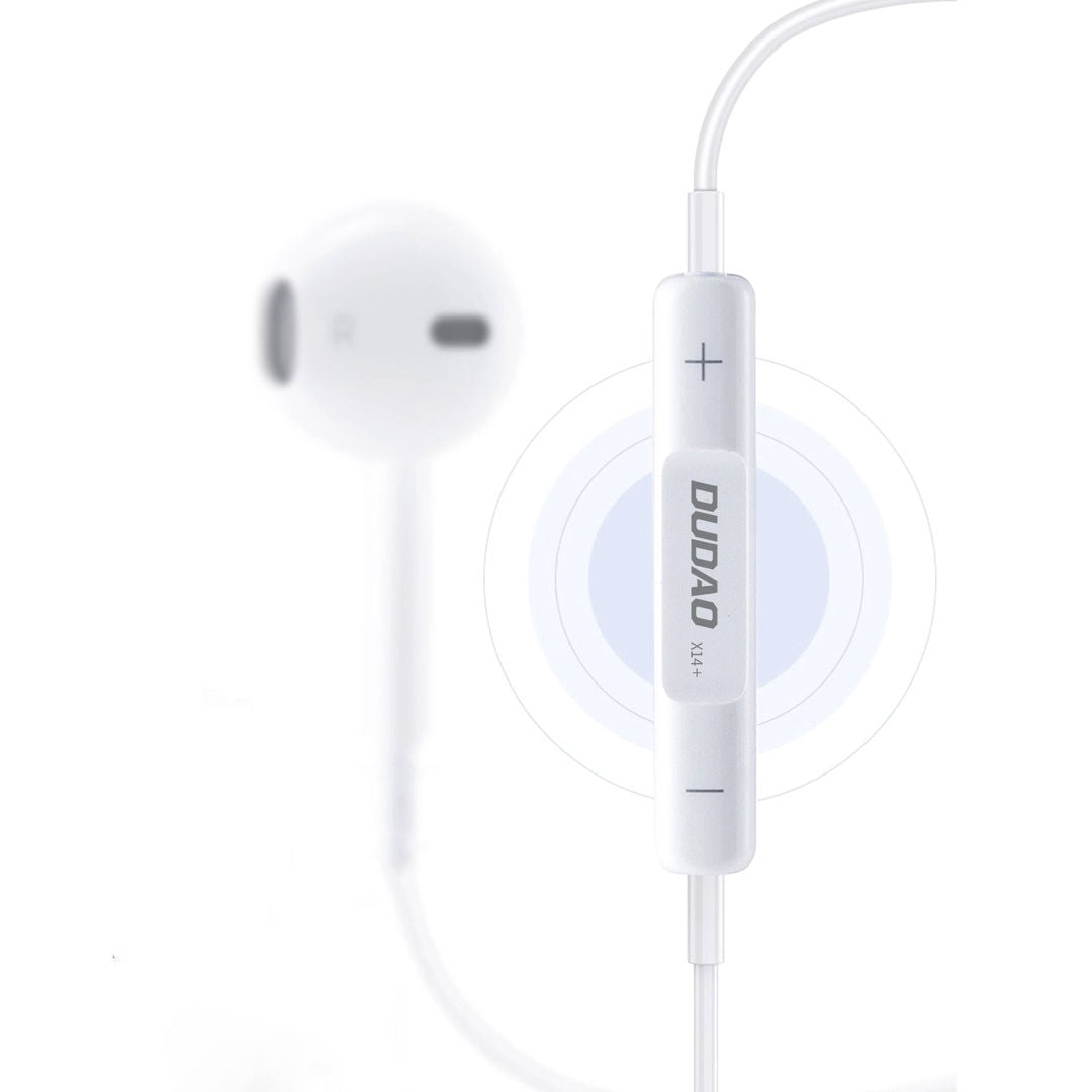 DUDAO X14+ In-Ear Lightning Earphones 1.2m, White