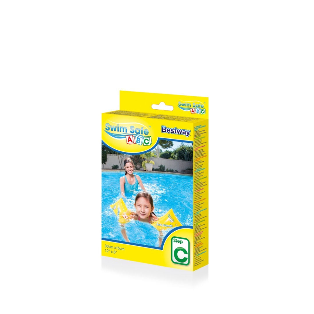 Bestway Swim Safe ABC Step C Inflatable Arm Bands, 30x15cm, 5 to 12 years