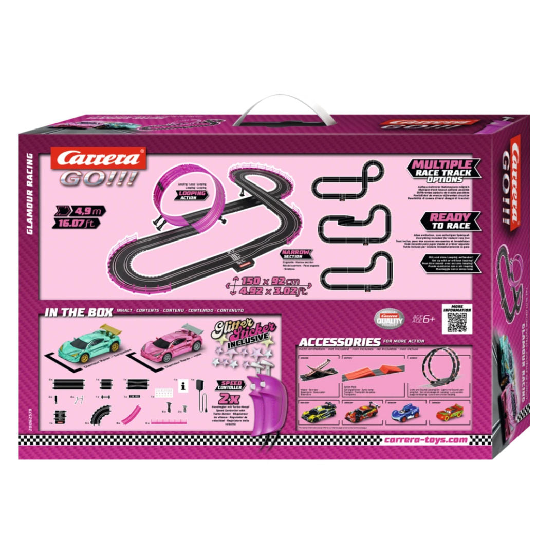 Carrera GO!!! Pink Action Glamour Racing Track Set 4.9m, 6+ years