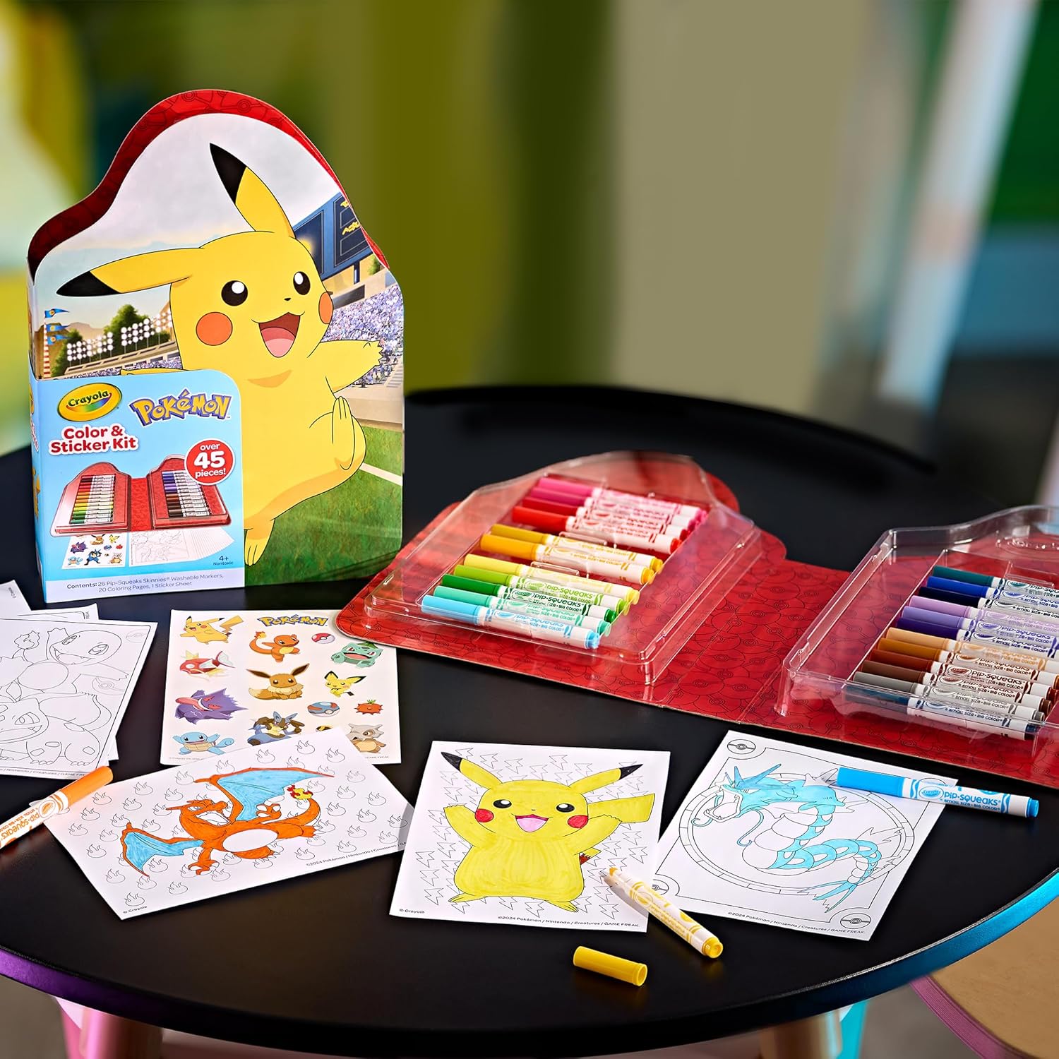 Crayola PoKeMoN Colour & Sticker Kit, 45+ Pieces