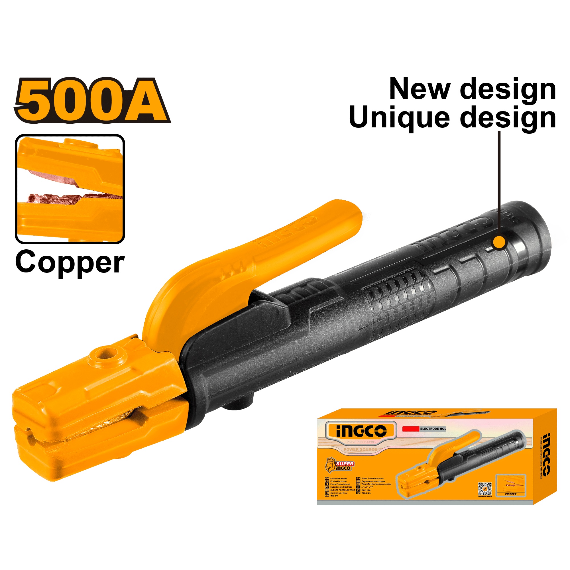 INGCO Electrode Holder 500A Welding Clamp Industrial Use
