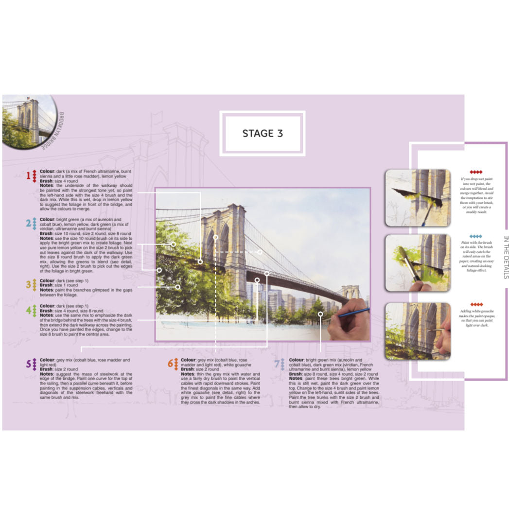 Search Press City Scenes Pad Pad Poster Creative Painting & Art Activity Book