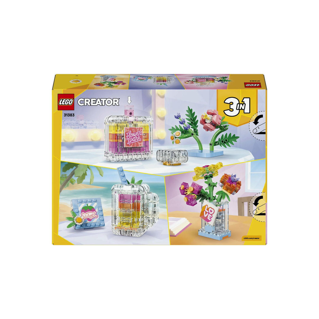 LEGO Creator 3-in-1 Floral Decor Perfume Bottle Building Toy Set, For Age 8+ Years