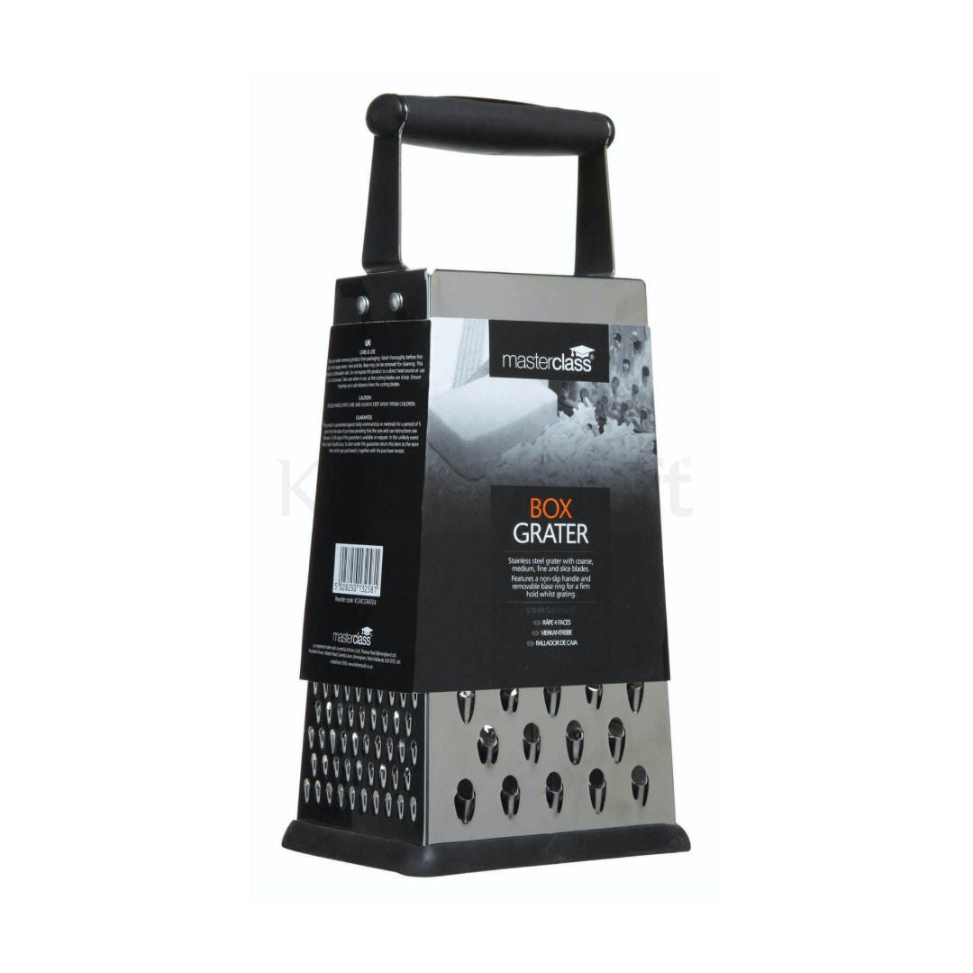 Kitchen Craft Master Class Stainless Steel 24cm, Non Slip 4 Sided Grater
