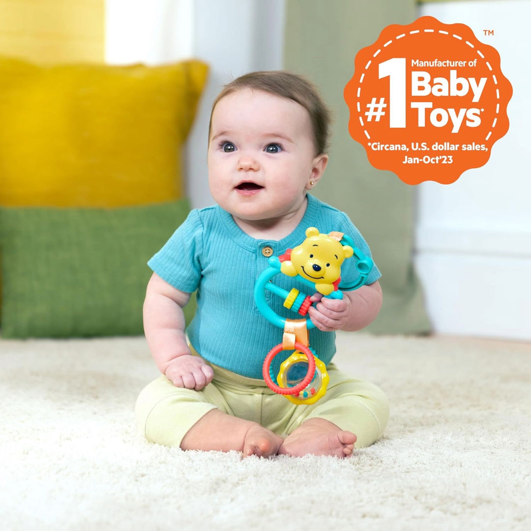 Bright Starts Disney Baby Winnie the Pooh Busy Bear Activity Toy (8.9 x 4.5 x 28cm), 0 months to 3 years.