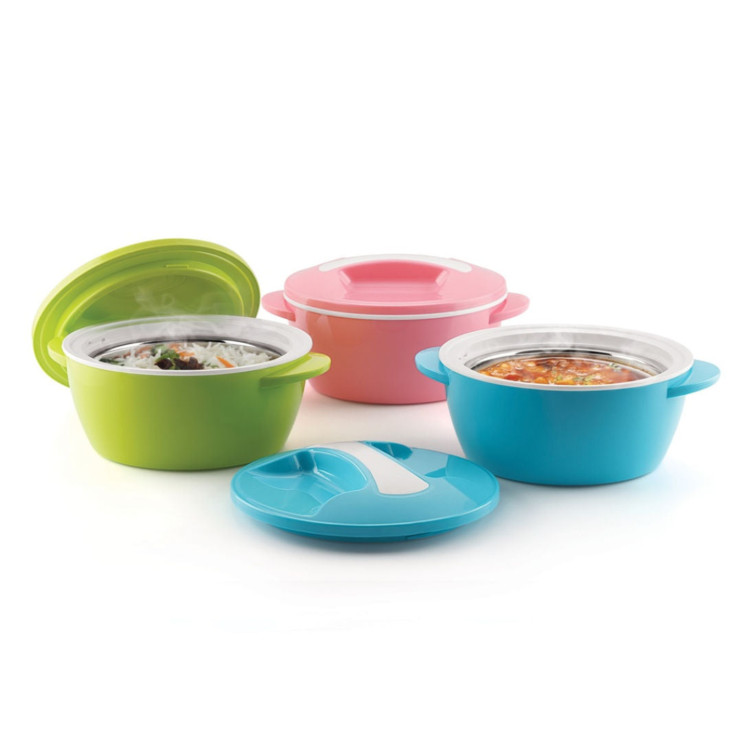 Axis Aura Hot Pot 3 Pieces Set, 600ml+1000ml+2000ml Microwave Safe HP-609