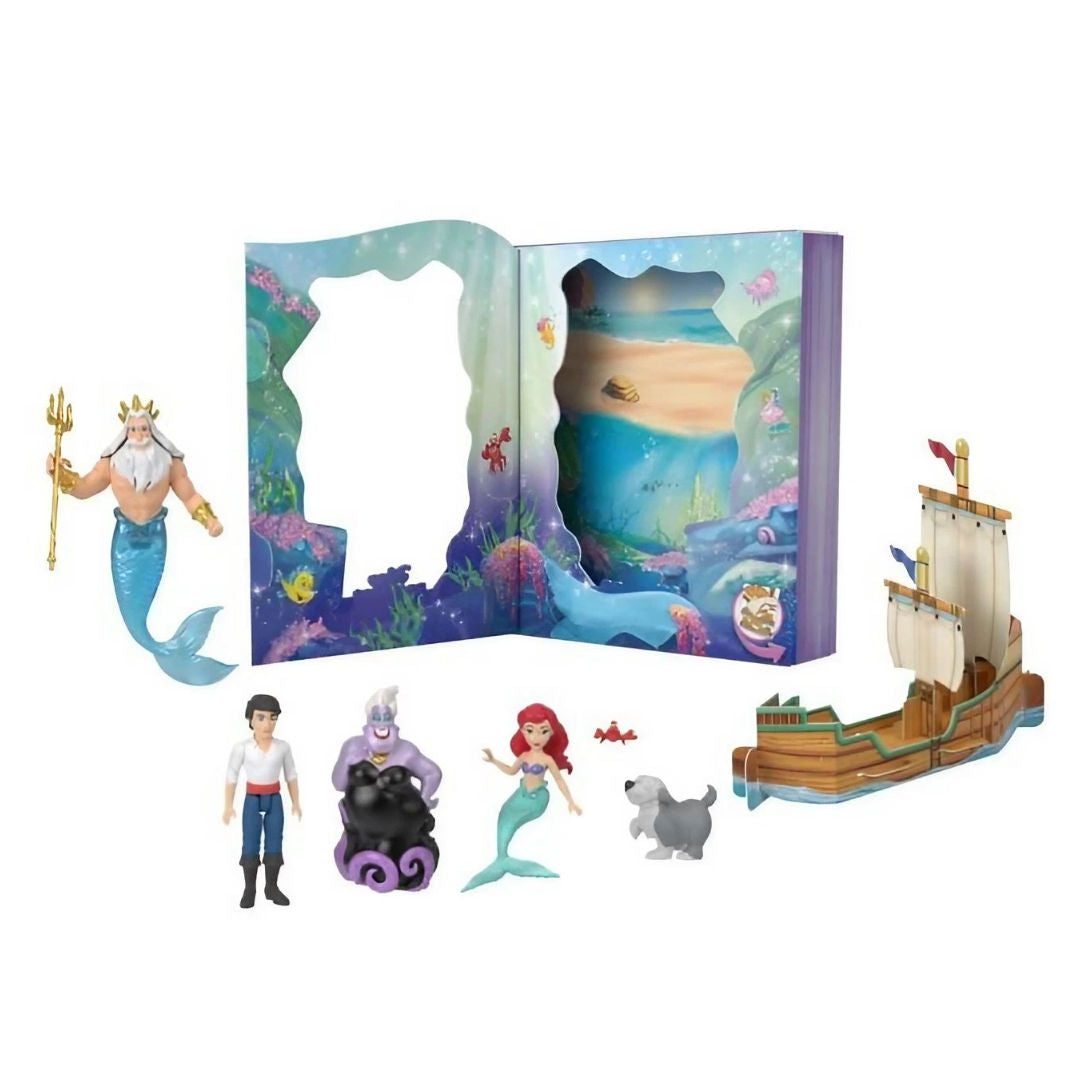 Disney Princess The Little Mermaid Ariel Mermaid Classic Storybook Playset, For Age 3+ Years