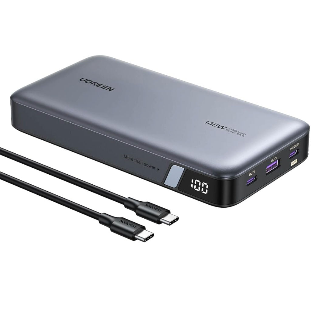 UGREEN PB205 25000mAh 145W Fast Charging Power Bank with 2 USB-C and 1 USB-A Ports
