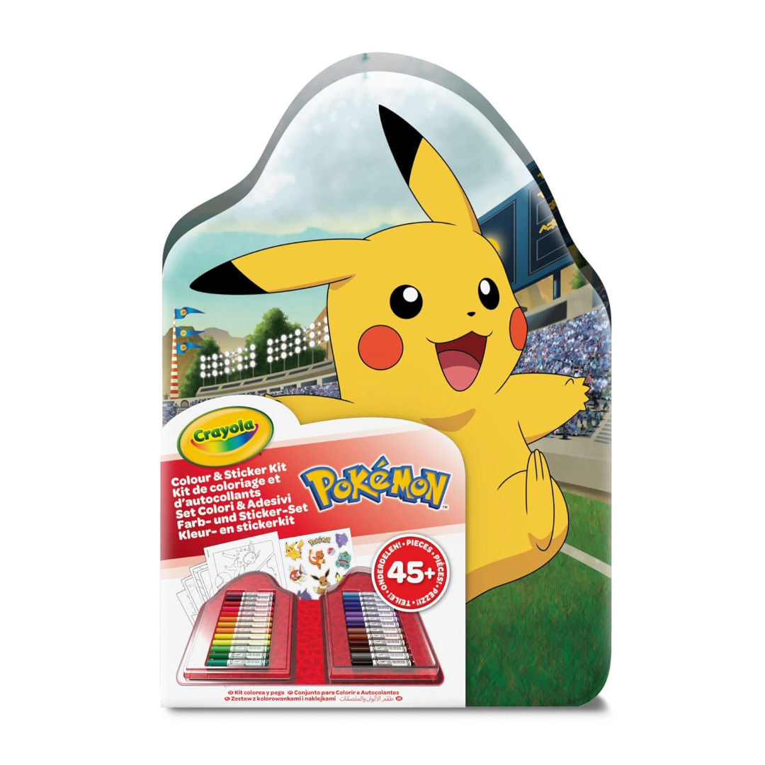 Crayola PoKeMoN Colour & Sticker Kit, 45+ Pieces