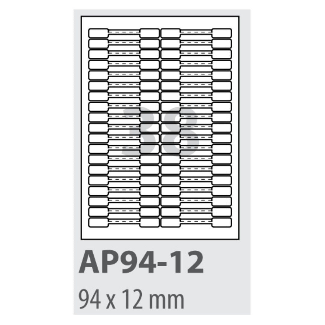 Riklabel A4, Polylaser Jewellery Labels, 20 Sheets, Laser Printable