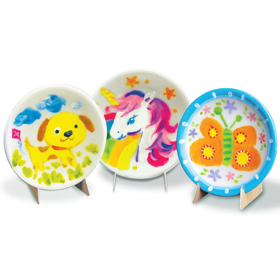 4M Little Crafts Kits Mini Plates Painting Kit, 5+ Years