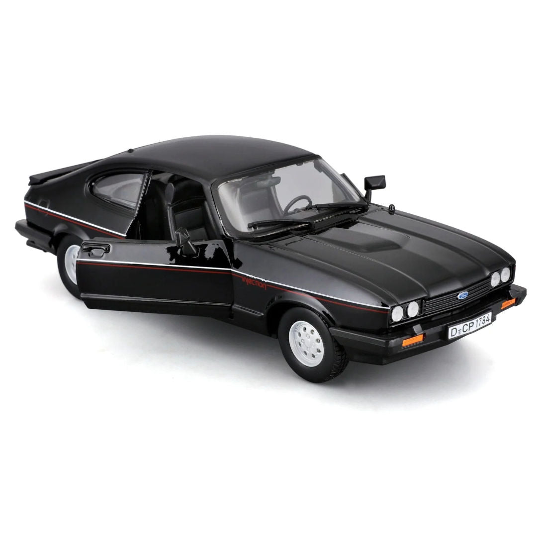 Bburago 1982 Ford Capri,  Die-Cast Car, 1:24, Black
