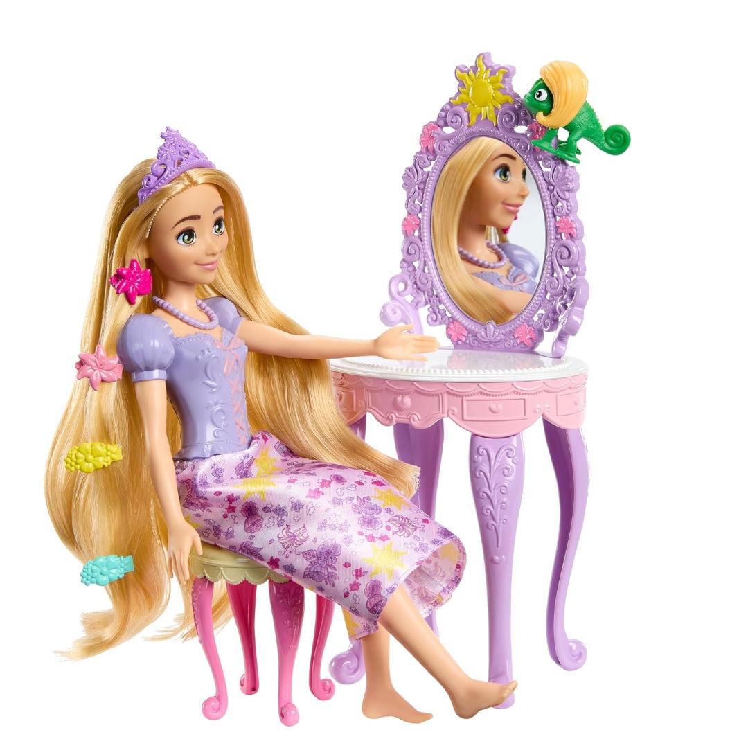 Disney Princess Tangled Rapunzel Vanity Doll & Accessories Set, For Age 3+ Years