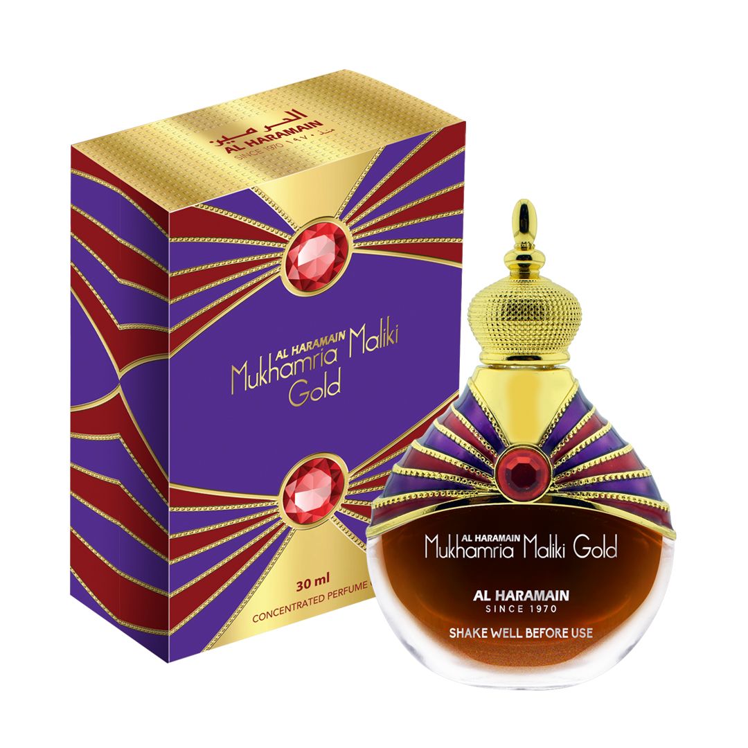 Al Haramain Mukhamria Maliki Gold, Premium Concentrated Perfume Oil, 30ml
