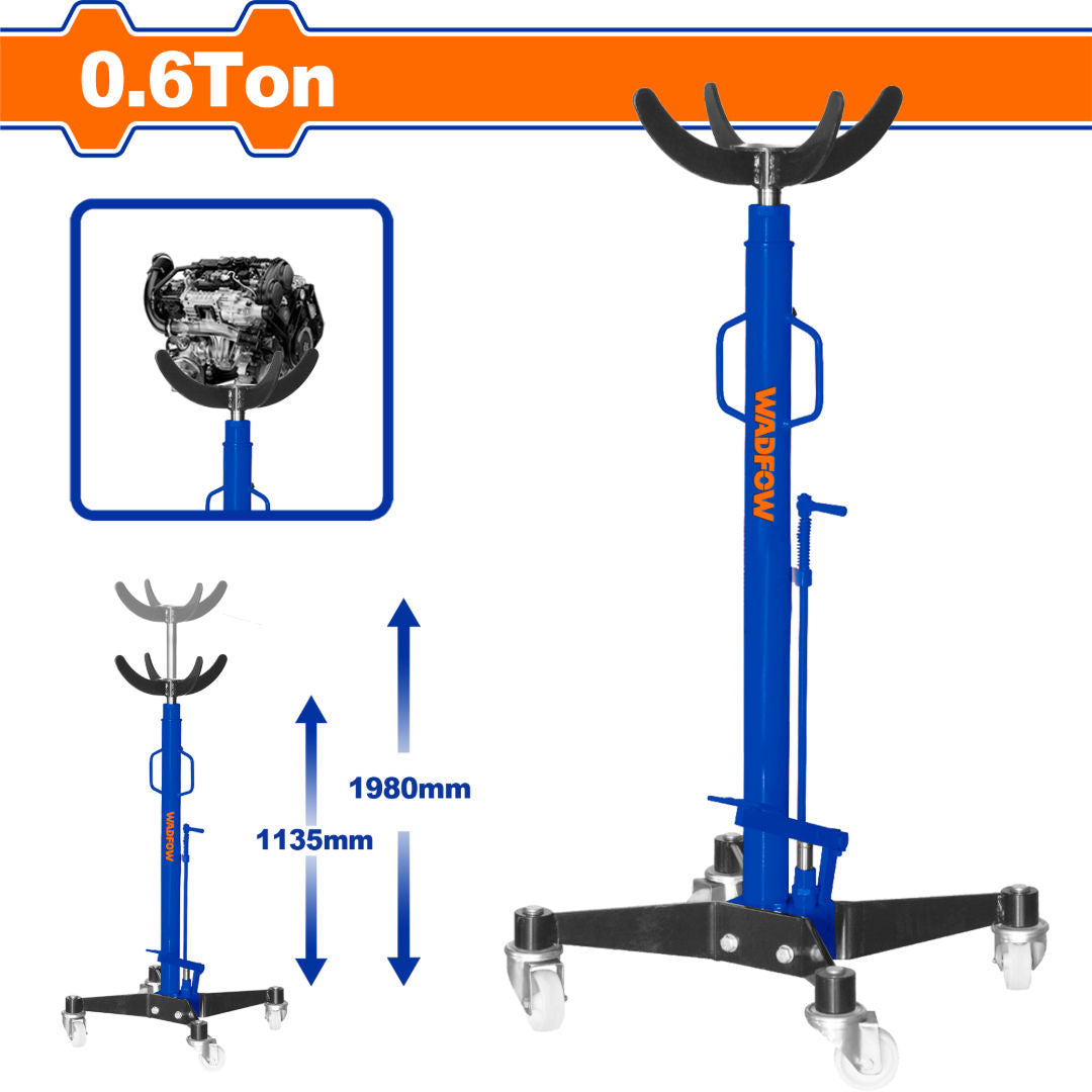 WADFOW Transmission Jack, Hydraulic Lift, Adjustable Height