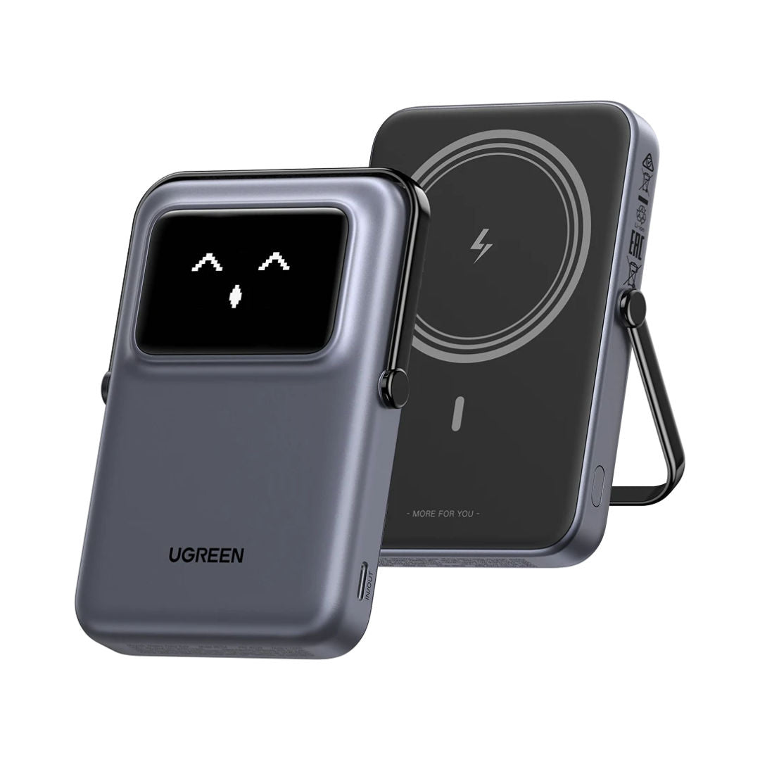 UGREEN PB572 10000mAh Magnetic Wireless Power Bank with 20W USB-C Fast Charging and Foldable Stand