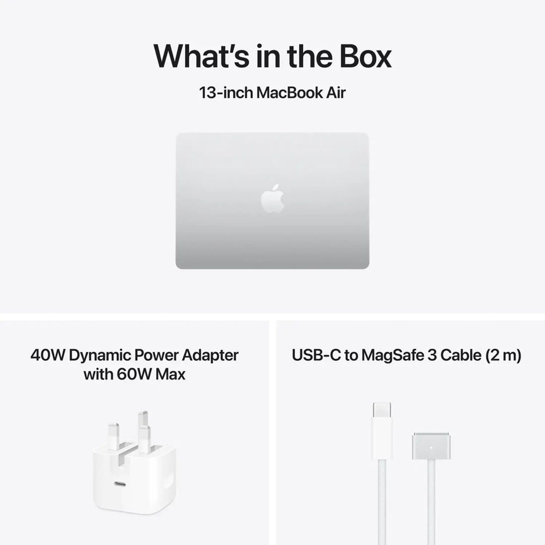 Apple MacBook Air 13-inch M5 Chip, 10 Core CPU, 8 Core GPU, 16GB RAM, 512GB SSD, Arabic Keyboard, MDH74AB/A, Silver