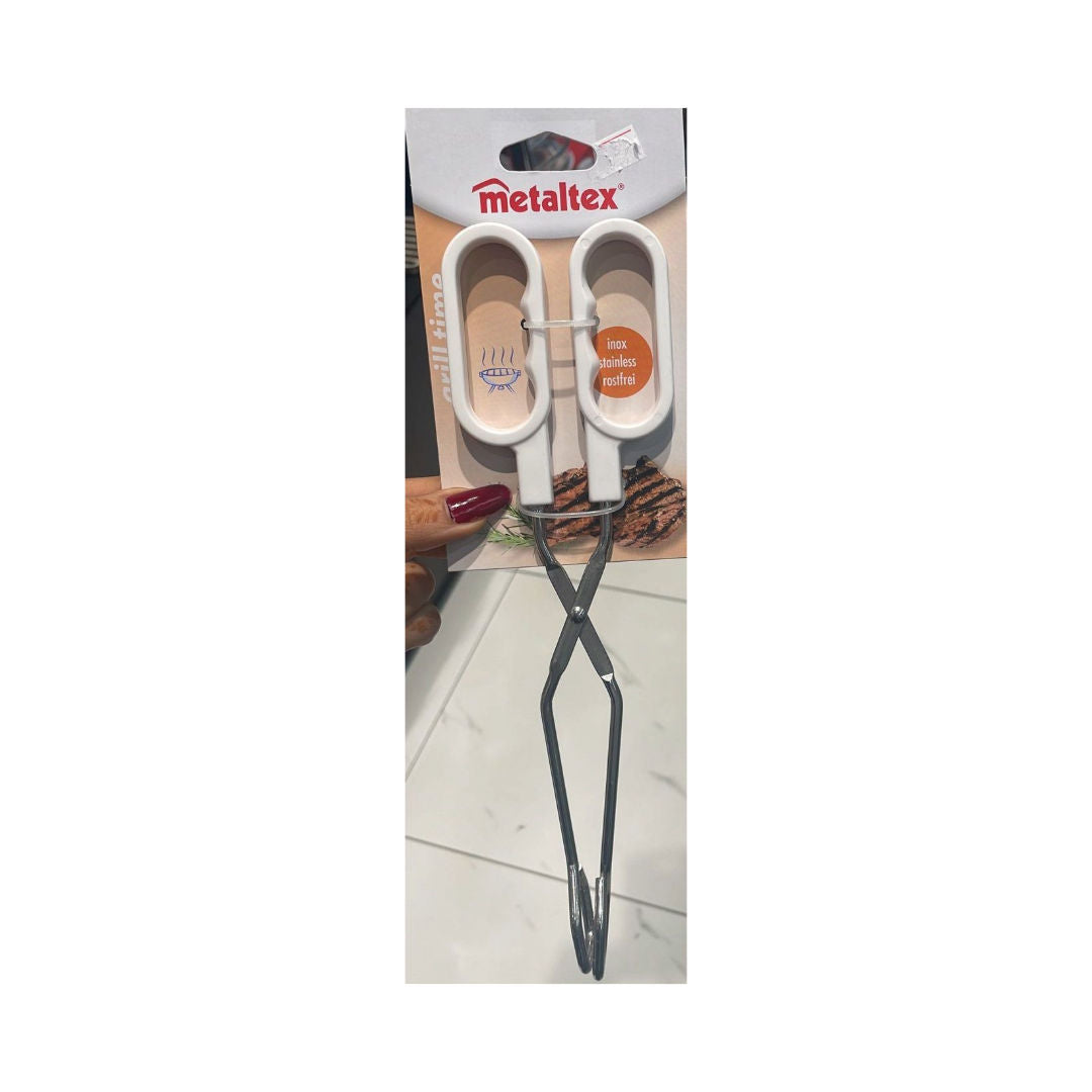 Metaltex Grill Time Stainless Steel Serving Tongs, 27cm