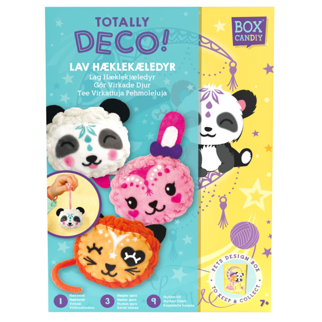 Box CanDIY Totally Deco! Make your own Crochet Pets Craft Kit (22 Pieces), 7+ years