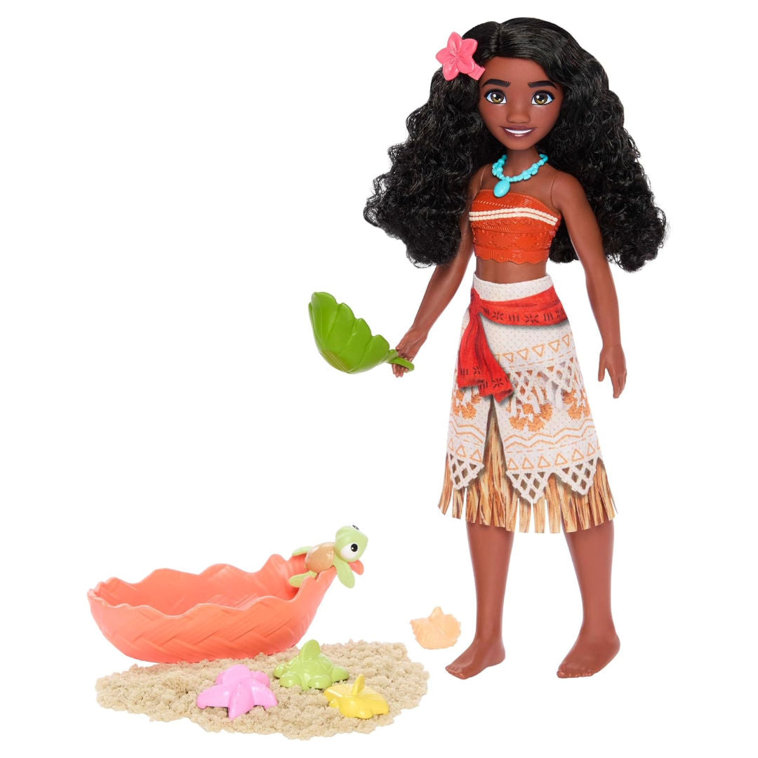 Disney Princess Ocean Friends Moana Doll Playset, For Age 3+ Years