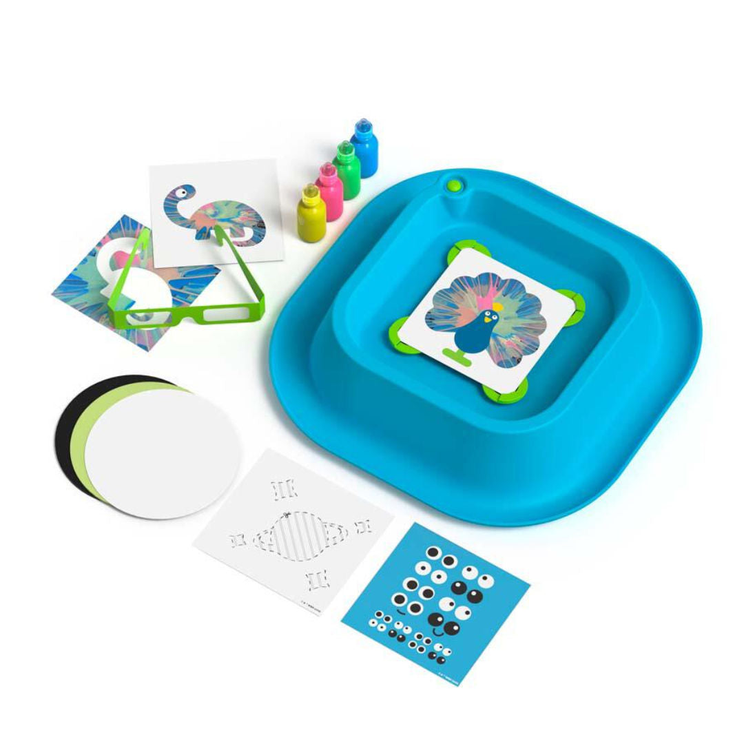 Discovery 3D Neon Spin Motorized Art Station, 38 Pieces, For Age 6+ Years