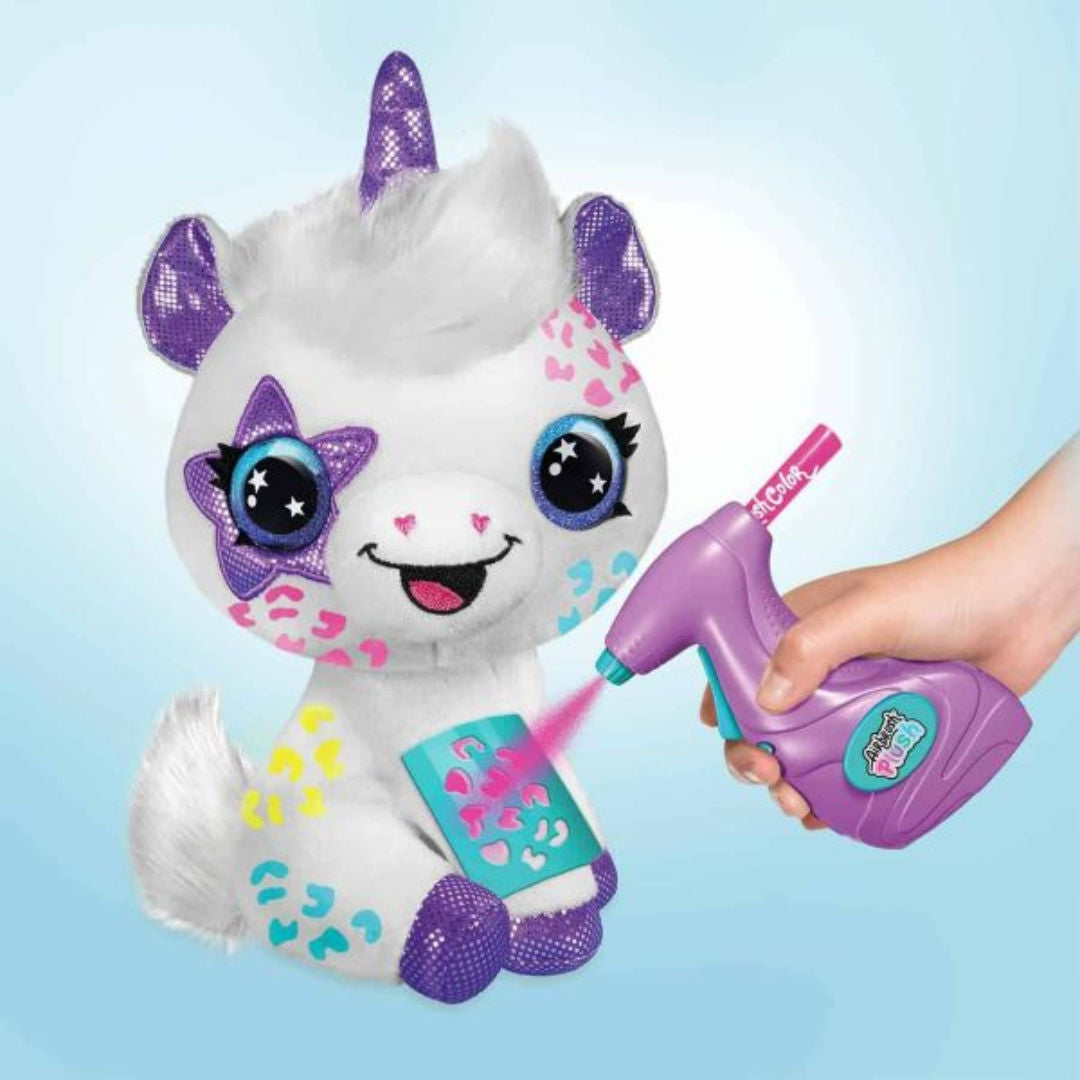 Canal Toys Airbrush Plush Unicorn Art Kit, 6+ Years