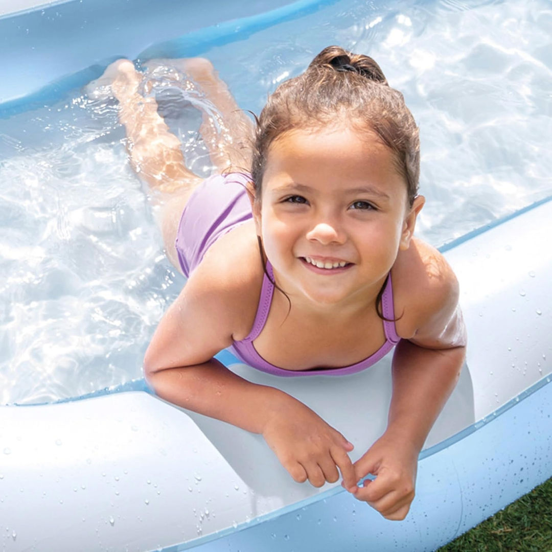 Intex Inflatable Rectangular Pool, Size 166x100x28cm
