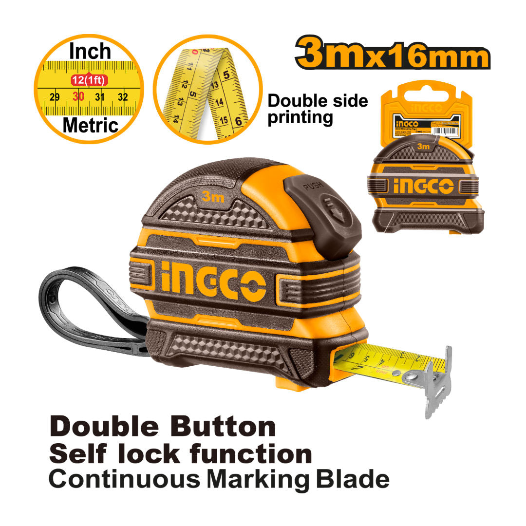 INGCO Self-Lock Tape Steel Measuring Tape