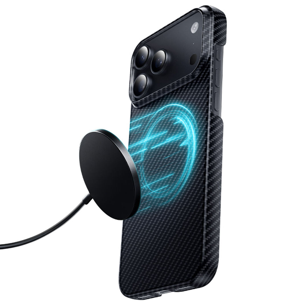 Hoco Phantom Magnetic Protective Case for iPhone 18 Pro, iPhone 17 Pro, Kevlar Texture, Ultra-Light & Ultra-Thin