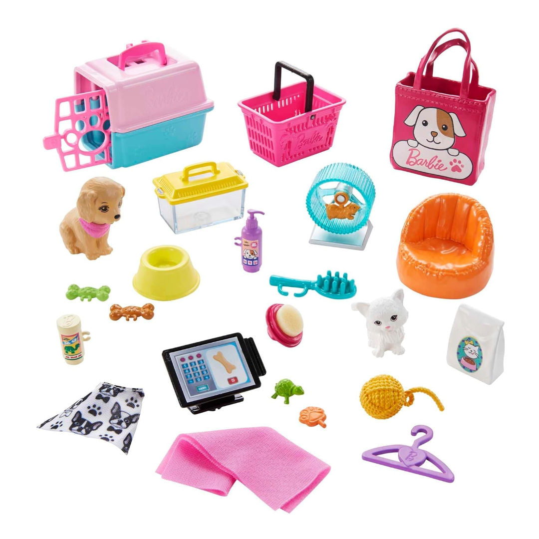 Barbie Doll And Pet Boutique Playset, For Ages 3 to 7 Years