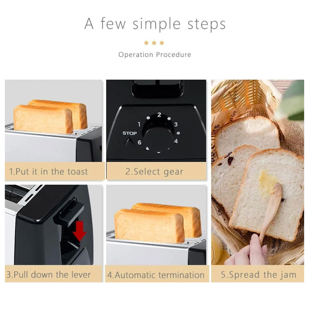 Sokany 2 Slice Toaster Automatic Pop-Up Bread Toaster with Adjustable Browning, Model SK-016S, P24-351