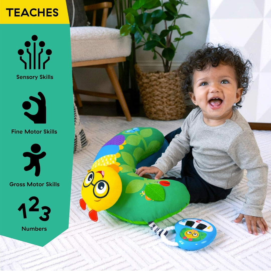 Baby Einstein Cal-a-Pillow Tummy Time Activity Pillow, 63.5x12.9x 38.86cm, 0-12 months