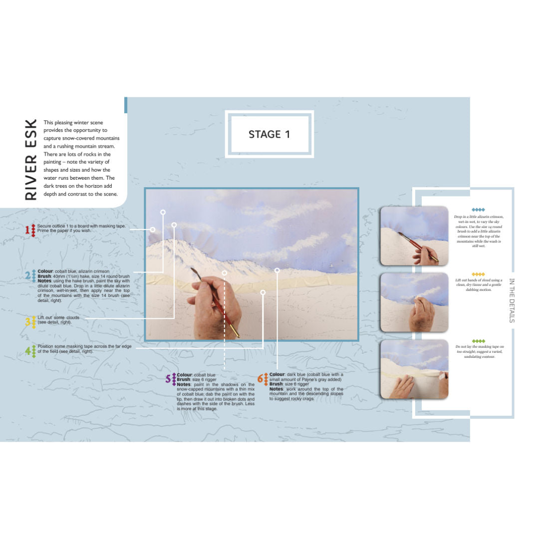Search Press Country Scenes Paint Pad Poster Creative Painting & Art Activity Book