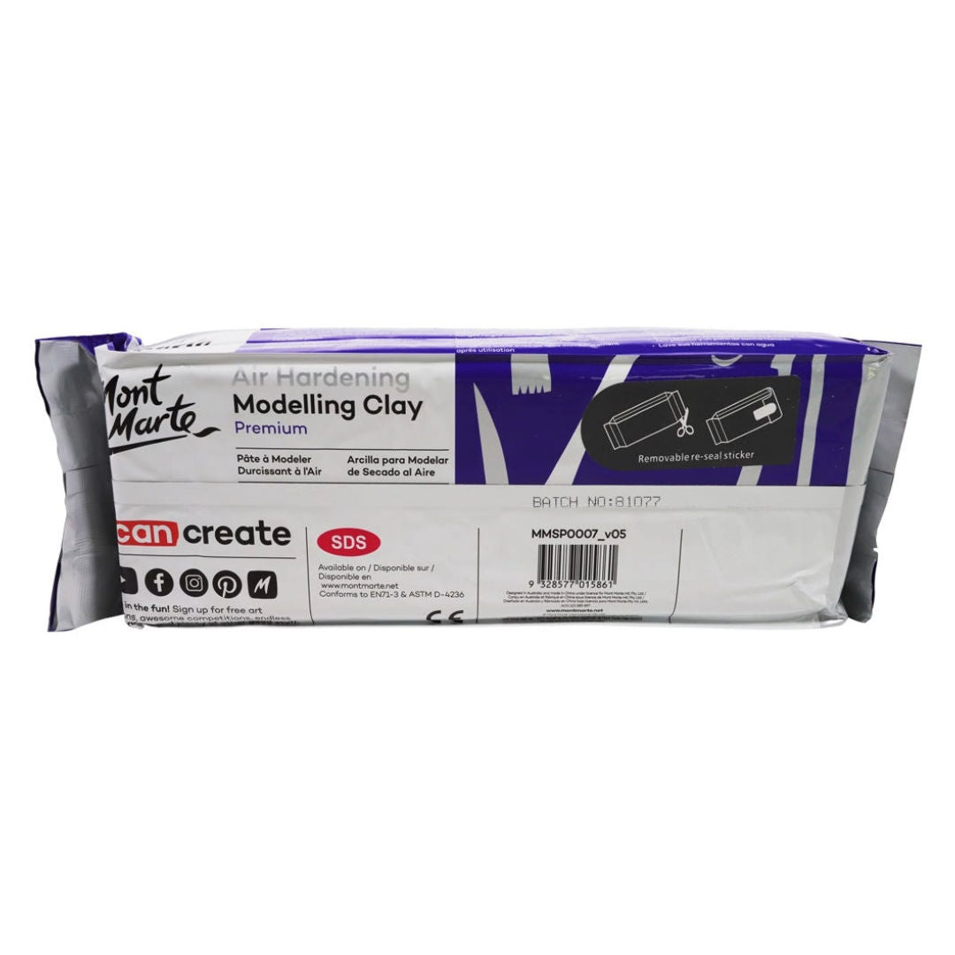 Mont Marte Air Hardening Modelling Clay Premium, 2Kg, White, P24-495