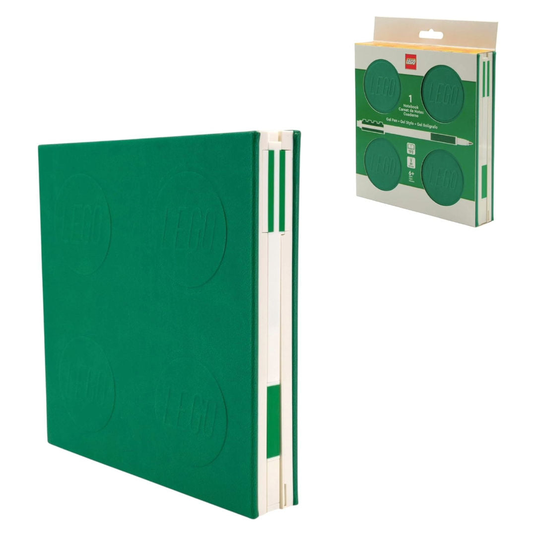 LEGO Locking Dotted 192 Pages, Hardcover Notebook with Gel Pen, For Age 6+ Years