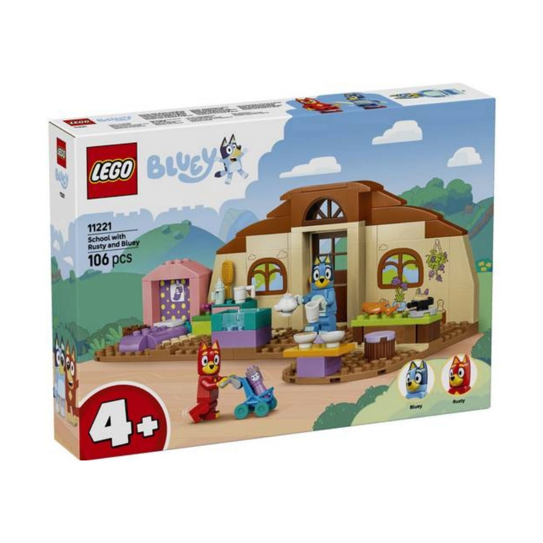 LEGO Bluey School with Rusty and Bluey Toy,106-Pieces, 4+ Years