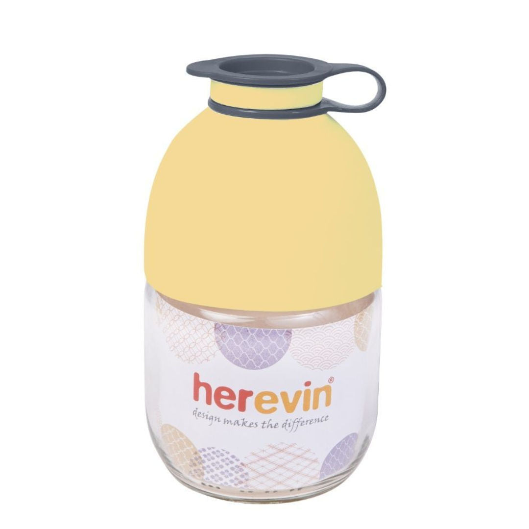 Herevin Glass Water Bottle, Yellow