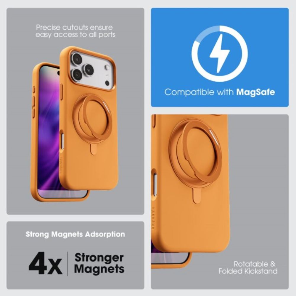 Blupebble RingFlex MagSafe Case for iPhone 17 Series