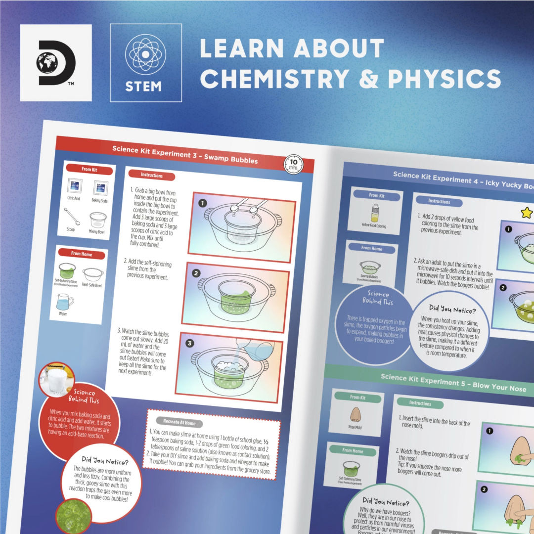 Discovery Creepy Science Lab Kit (28 Experiments), For Age 8+ Years