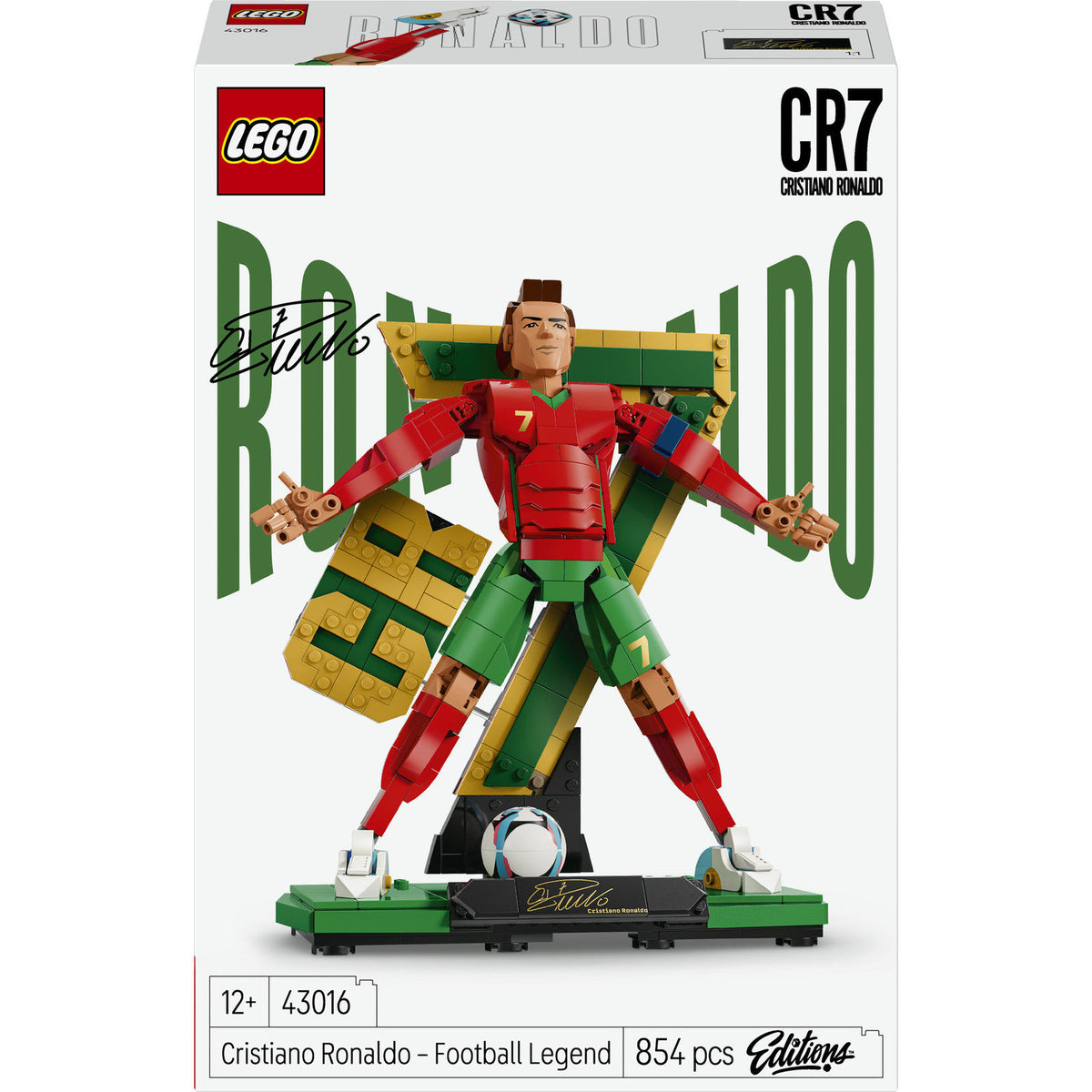 LEGO Editions Cristiano Ronaldo Soccer Legend 43016 Building Set, 854 Pieces, For Age 10+ Years
