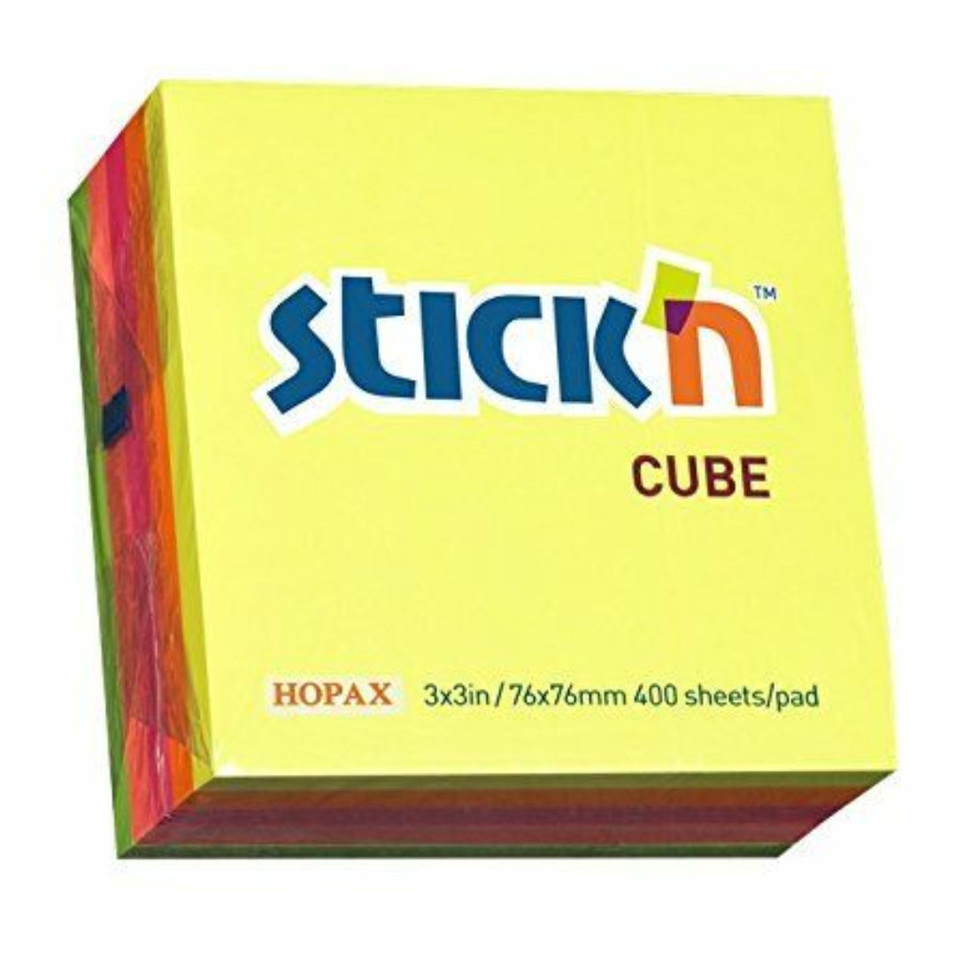 Stick’n Rainbow Cube, Neon, 400 Sheets, 21012