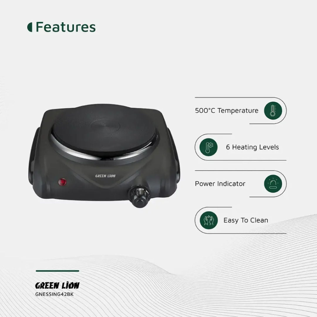 Green Lion Electric Stove, Black