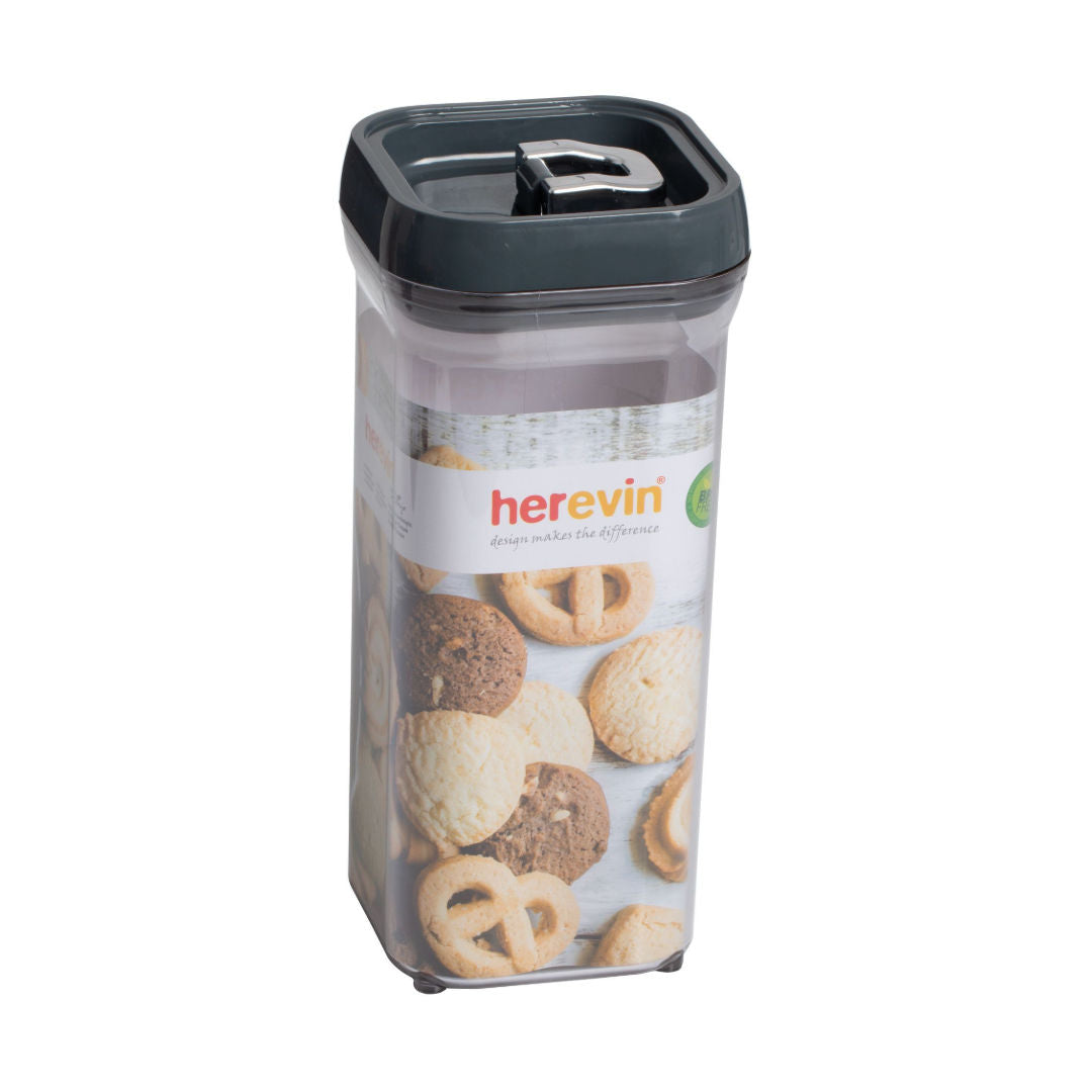 Herevin 1.5L, Glass Storage Canister With Chrome Lid